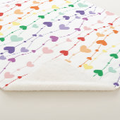 Hübsche Rainbow Hearts Pattern Kids Sherpadecke (3/4)