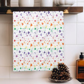 Hübsche Rainbow-Herz-Musterfamilie Geschirrtuch