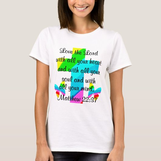 HÜBSCHE RAINBOW MATTHEW 22:37 T-SHIRTS UND APPAREL (Vorderseite)