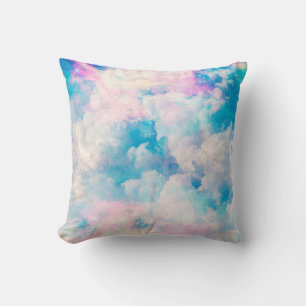 Hübsche Rainbow Pastel Clouds Ästhetische Gestal Kissen
