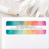 Hübsche Rainbow-Rücksendeadressen-Aufkleber (Insitu)