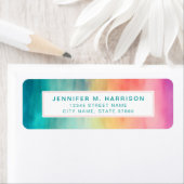 Hübsche Rainbow-Rücksendeadressen-Aufkleber (Insitu)