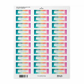 Hübsche Rainbow-Rücksendeadressen-Aufkleber (Vorne)