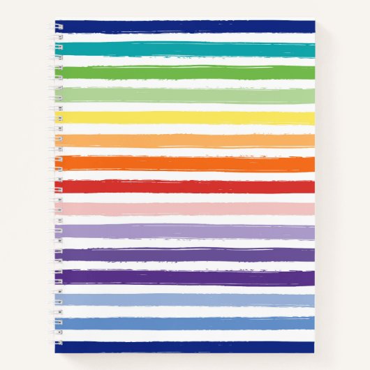 Hübsche Rainbow Strip Musterschule oder Büro Notizblock (Vorderseite)