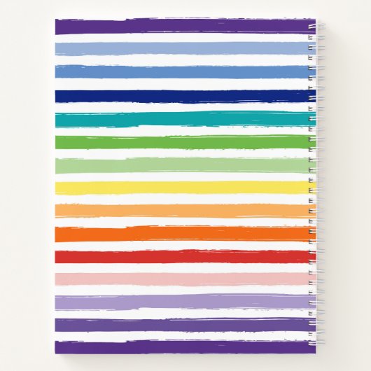 Hübsche Rainbow Strip Musterschule oder Büro Notizblock (Rückseite)