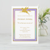 HÜBSCHE RAINBOW UNICORD ALLE MITARBEITER EINLADUNG (Stehend Vorderseite)