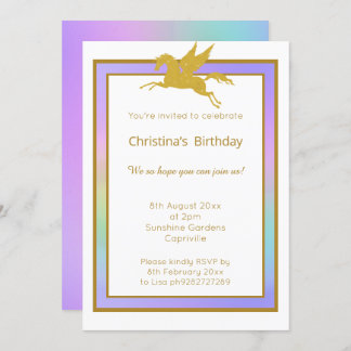 HÜBSCHE RAINBOW UNICORD ALLE MITARBEITER EINLADUNG