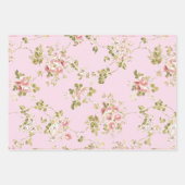 Hübsche rankende Rosen, Blumengarten Geschenkpapier Set (Vorderseite)