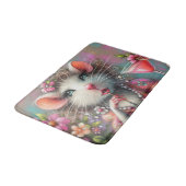 Hübsche Rattendame mit Martini-Beatmung Badematte (Schrägansicht)