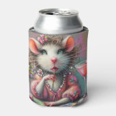 Hübsche Rattendame mit Martini-Beatmung Dosenkühler (Kanne Vorderseite)