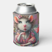 Hübsche Rattendame mit Martini-Beatmung Dosenkühler (Kanne Rückseite)