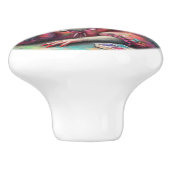 Hübsche Rattendame mit Martini-Beatmung Keramikknauf (Seitenansicht)