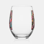 Hübsche Rattendame mit Martini-Beatmung Weinglas Ohne Stiel (Rechts)