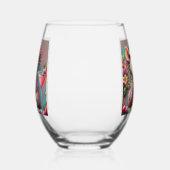 Hübsche Rattendame mit Martini-Beatmung Weinglas Ohne Stiel (Links)