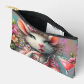 Hübsche Rattendame mit Martini-Beatmung Zubehörtasche (Offen)