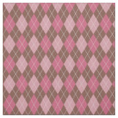 Hübsche Raute Strick Style Pink / Brown Diamonds Stoff (Muster)