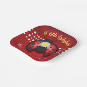 Hübsche Red and Black Ladybug Daisies Baby Dusche Pappteller (Gewinkelt)