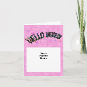 Hübsche Regenbogen-hallo Welt Karte