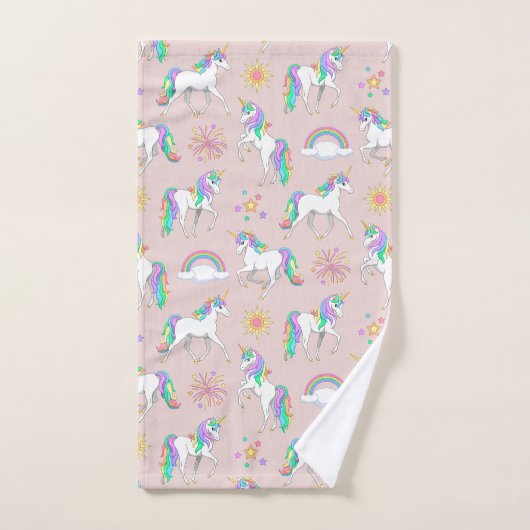 Hübsche Regenbogenfarben Badhandtuch Set (Handtuch)