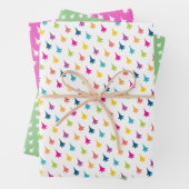 Hübsche Regenbogenfarben F-15E Adlermuster Geschenkpapier Set (Beispiel)