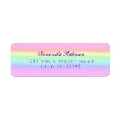 Hübsche Regenbogenfarben Rücksendeadresse (Vorne)