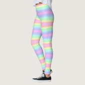 Hübsche Regenbogenfarben Streifen Leggings (Links)