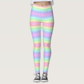 Hübsche Regenbogenfarben Streifen Leggings (Vorderseite)