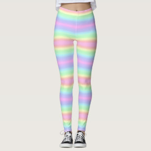 Hübsche Regenbogenfarben Streifen Leggings