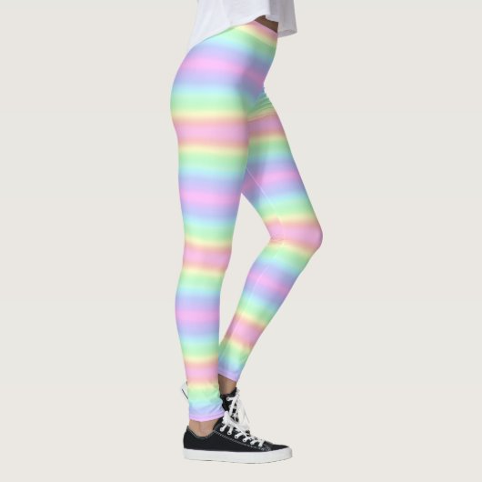 Hübsche Regenbogenfarben Streifen Leggings (Rechts)