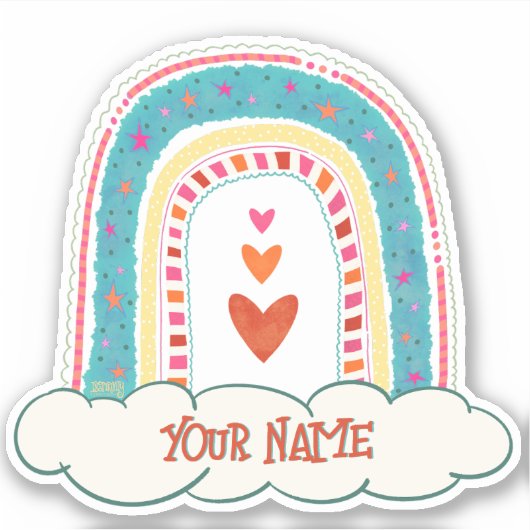 Hübsche Regenbogenhose Name Inspirivity Sticker (Vorderseite)