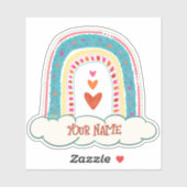 Hübsche Regenbogenhose Name Inspirivity Sticker (Blatt)