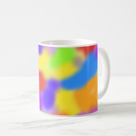 Hübsche Regenbogensplodges Abstraktes Design - Kaffeetasse (VorderseiteRechts)