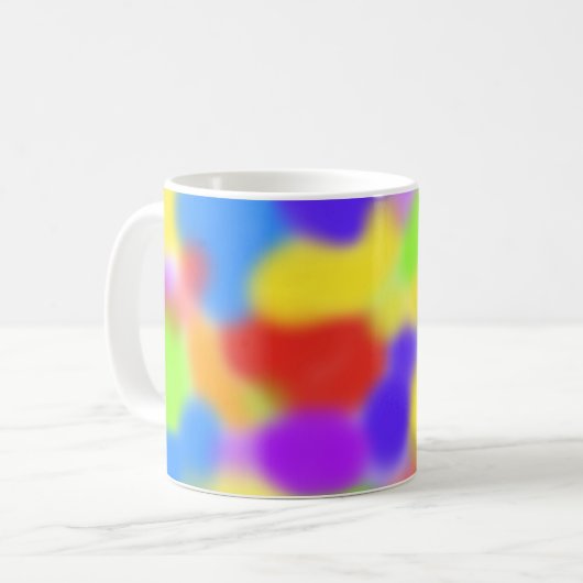 Hübsche Regenbogensplodges Abstraktes Design - Kaffeetasse (Vorderseite Links)