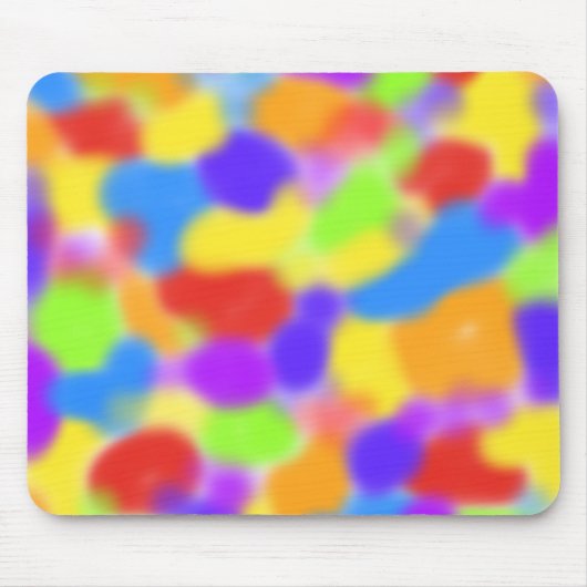Hübsche Regenbogensplodges Abstraktes Design Mousepad (Vorne)