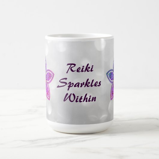 Hübsche Reiki Blume Mandala Design Kaffeetasse (Mittel)