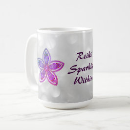 Hübsche Reiki Blume Mandala Design Kaffeetasse
