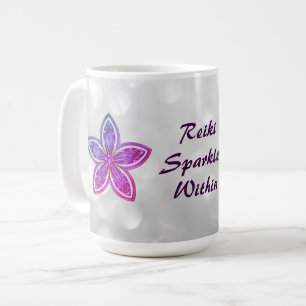 Hübsche Reiki Blume Mandala Design Kaffeetasse
