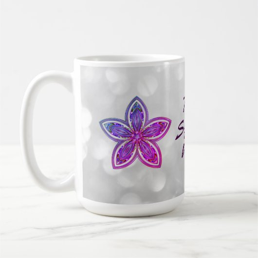 Hübsche Reiki Blume Mandala Design Kaffeetasse (Links)