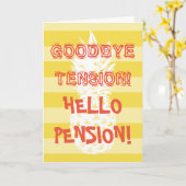 Hübsche Rentenkarte mit für pensionierte Freunde Karte (Gelbe Blume)