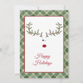 Hübsche Rentierfeier Einladung (Rückseite)