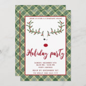 Hübsche Rentierfeier Einladung (Vorne/Hinten)