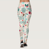 Hübsche Rentierschneeflocken  Weihnachten Leggings (Rückseite)