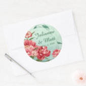 Hübsche Retro-Blume Bevorzugen von Siegeln Chintz Runder Aufkleber (Umschlag)