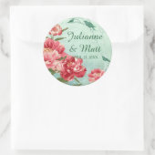 Hübsche Retro-Blume Bevorzugen von Siegeln Chintz Runder Aufkleber (Tasche)