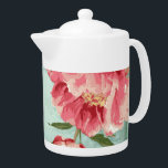 Hübsche Retro-Blume Chintz Peonies Personalisiert<br><div class="desc">Wohngestaltungen, die modern und hübsch in Retro-Blume stilisierte Pfannkuchen in kräftigen, frischen Farbtönen sind, besonders geeignet für Frühjahr oder Sommer Hochzeiten. Diese Kollektion ist ein zeitgenössischer Einstieg in den Stil der alten Blume-Chintz. Elegant, ohne ausgestopft zu sein. Hübsch Vintag Ein Liebesvogelpaar wurzeln in den Birkenarmen Zweigen über dem Text Ihrer...</div>