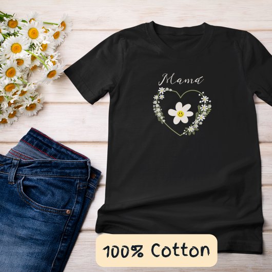 Hübsche Retro-Blume Herzlichen Glückwunsch Spanien T-Shirt