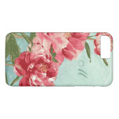 Hübsche Retro Blume Wohngestaltung Chintz Peony n  Case-Mate iPhone Hülle (Rückseite (Horizontal))