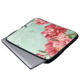Hübsche Retro Blume Wohngestaltung Chintz Peony n Laptopschutzhülle (Vorne Knopf)