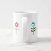 Hübsche Retro Folklore-Blume Jumbo-Tasse (Rückseite)