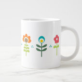 Hübsche Retro Folklore-Blume Jumbo-Tasse (Rechts)